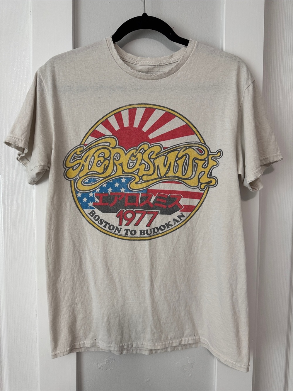Live Nation Vintage Feel Aerosmith 1977 Band Graphic Tee